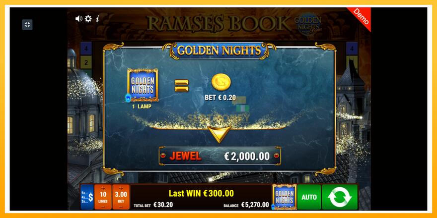 Máquina de jogos Ramses Book Golden Nights - chance de ganhar dinheiro, foto 4