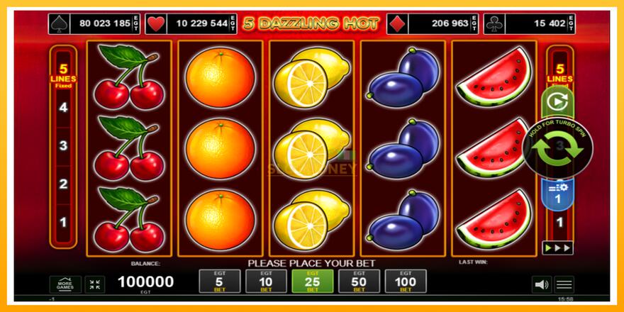 Máquina de jogos 5 Dazzling Hot - chance de ganhar dinheiro, foto 1