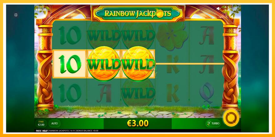 Máquina de jogos Rainbow Jackpots - chance de ganhar dinheiro, foto 3