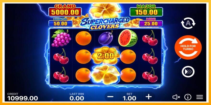 Máquina de jogos Supercharged Clovers: Hold and Win - chance de ganhar dinheiro, foto 1