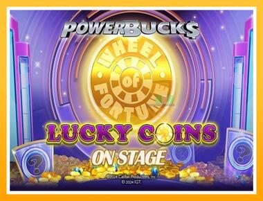 Máquina de jogos PowerBucks Wheel of Fortune Lucky Coins On Stage - jogar por dinheiro